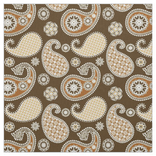 Paisley-Muster, Schokolade Brown und Tan Stoff