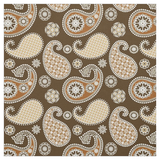 Paisley-Muster, Schokolade Brown und Tan Stoff (Muster)