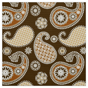Paisley-Muster, Schokolade Brown und Tan Stoff