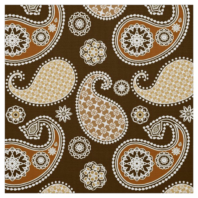 Paisley-Muster, Schokolade Brown und Tan Stoff (Muster)