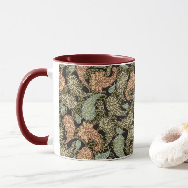 Paisley-Muster  Tasse (Mit Donut)