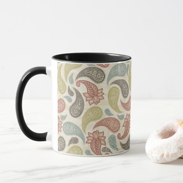 Paisley-Muster  Tasse (Mit Donut)