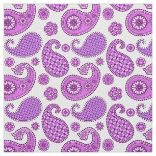 Paisley-Muster, violett, lila und weiß Stoff