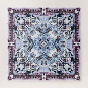 Paisley-Muster: Wasserfarbe, handgezeichnetes Scha Puzzle