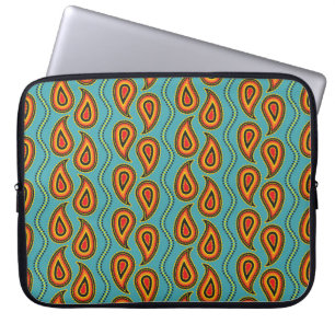 Paisley-Muster, Ziergewebe-Struktur indian s Laptopschutzhülle