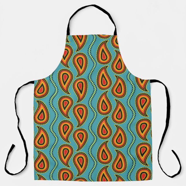 Paisley-Muster, Ziergewebe-Struktur indian s Schürze (Vorderseite)