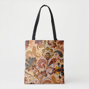 Paisley nahtlos mit Blume im indianischen Stamm