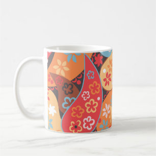 Paisley nahtlose Muster, farbige Vintage Hand dr Kaffeetasse