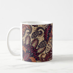 Paisley nahtlose Muster mit dekorativem fl Kaffeetasse