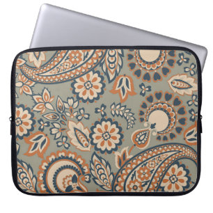 Paisley-nahtloses Vintage-Muster. Vintage-Hintergr Laptopschutzhülle