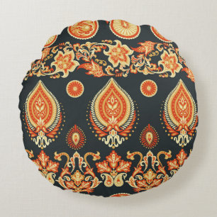 Paisley Oriental Ethnic Stoff Rundes Kissen