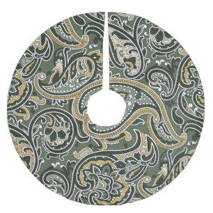 Paisley Oriental Ethnic, Vintag nahtlos. Polyester Weihnachtsbaumdecke