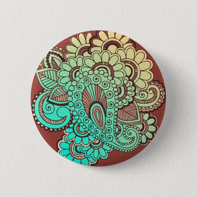 Paisley Ornaments I + Ihr Backgr. Ideen Button (Vorderseite)