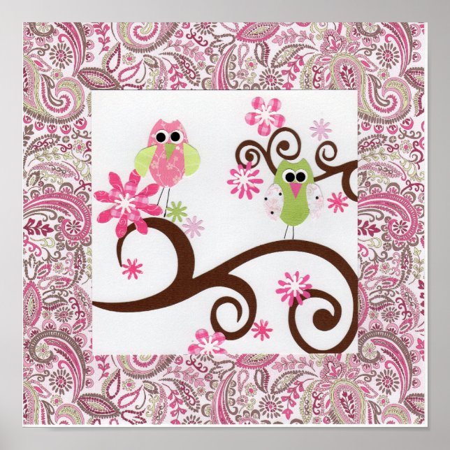 Paisley Owls Poster (Vorne)