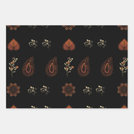 Paisley Packpapier Geschenkpapier Set