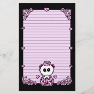 Paisley-Panda-Papier Briefpapier