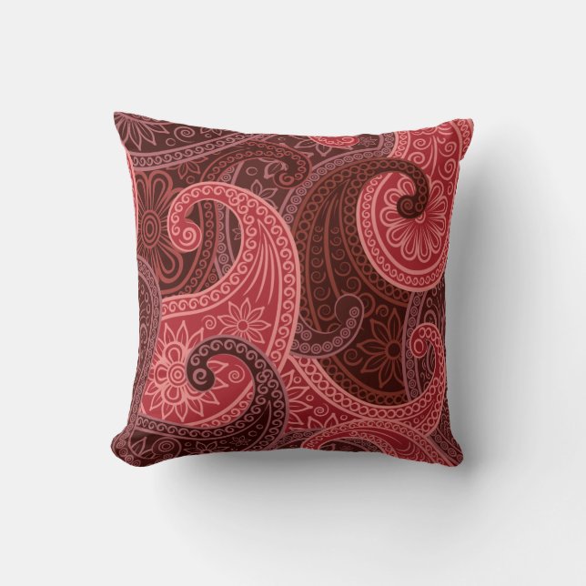 Paisley Paradise in Apple Pillow Kissen (Vorderseite)