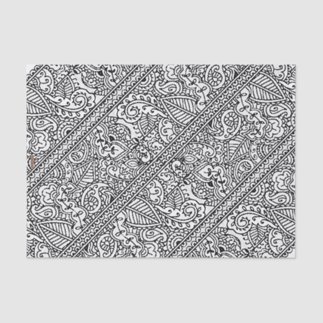 Paisley Passion - Black (Henna) Seidenpapier (Vorderseite)