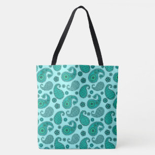 Paisley Pattern, Aqua und Türkis