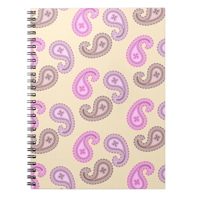 Paisley Pattern Boho Notebook Notizblock (Vorderseite)