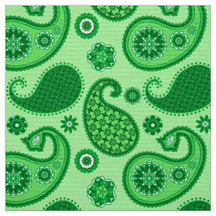 Paisley Pattern, Jade und Emerald Green Stoff
