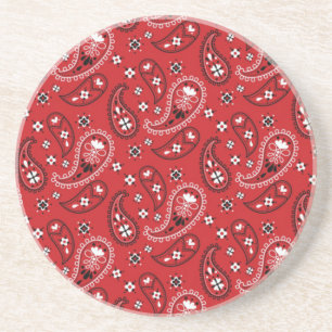 Paisley Pattern mit rotem Hintergrund-23214 Getränkeuntersetzer