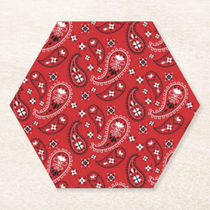 Paisley Pattern mit rotem Hintergrund-23214 Untersetzer
