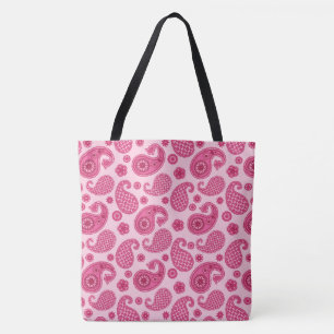 Paisley Pattern, Pastel Coral Pink und Fuchsia