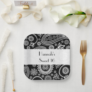 Paisley Pattern, Perserpaisley, Boteh, Sweet 16 Pappteller