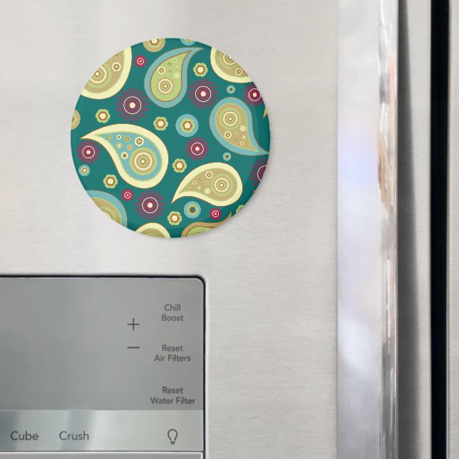 Paisley Pattern, Persisch Paisley, Oriental Paisle Magnet (In Situ (Kühlschrank))