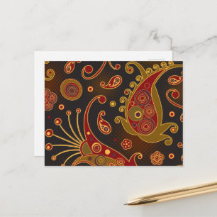 Paisley Pattern, Persisch Paisley, Oriental Paisle Postkarte