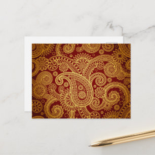 Paisley Pattern, Persisch Paisley, Oriental Paisle Postkarte