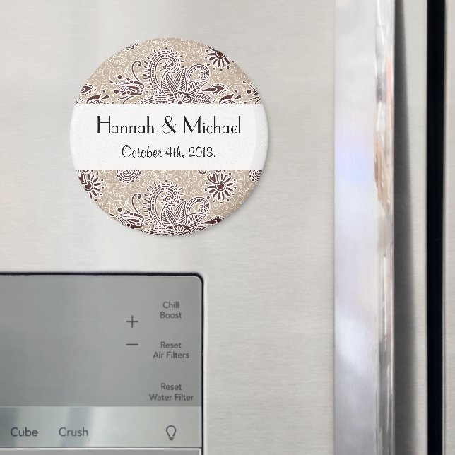 Paisley Pattern, Persisches Paisley, Boteh, Hochze Magnet (In Situ (Kühlschrank))