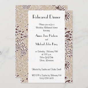 Paisley Pattern, Persisches Paisley, Probe Dinner Einladung