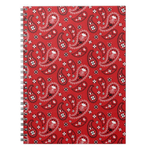 Paisley Pattern Red Background-98567 Notizblock