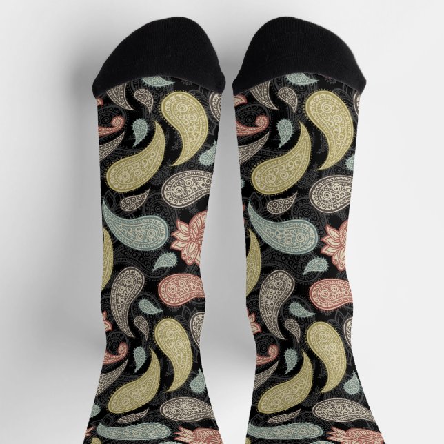 Paisley Pattern Socken (Oben)