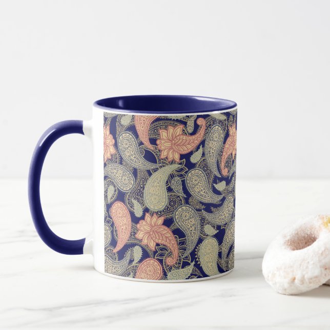 Paisley Pattern  Tasse (Mit Donut)