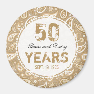 Paisley Pattern zum 50. Geburtstag der Golden Wedd Magnet
