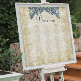 Paisley Peacock Colors Empfang Seekarte Poster