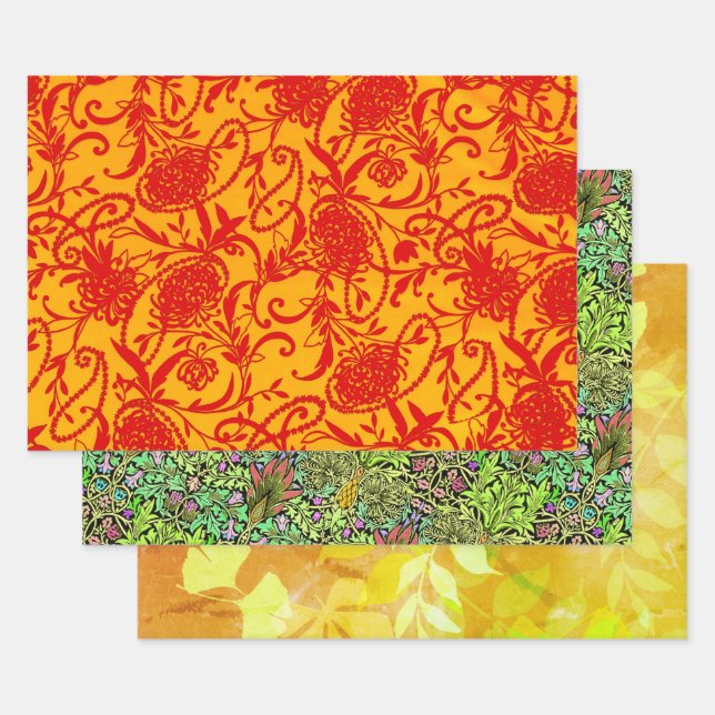 Paisley Pearl, Arcadia und Leafy Sampler Geschenkpapier Set (Set)