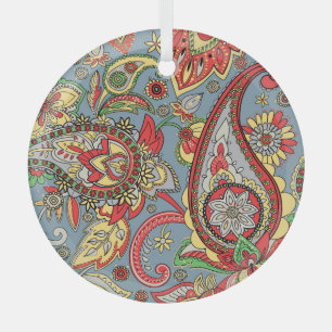 Paisley-Perfection: Orientalisches Vintage-Muster Ornament Aus Glas