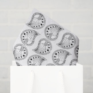 Paisley Petal Rhythm schwarze Linien Seidenpapier
