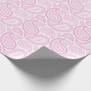 Paisley-Pink auf weißem Packpapier