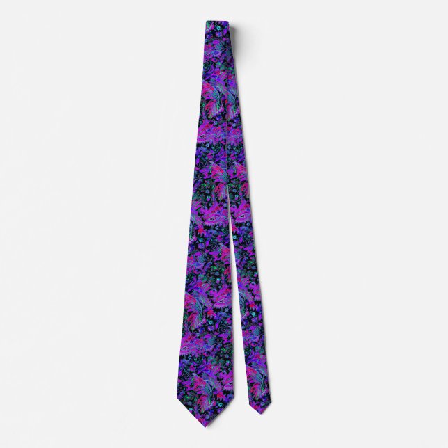 Paisley-Psychedelische-Neonfarben Krawatte (Vorderseite)