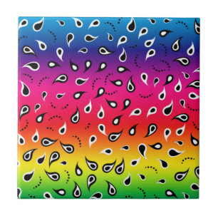 Paisley Rainbow Fliese