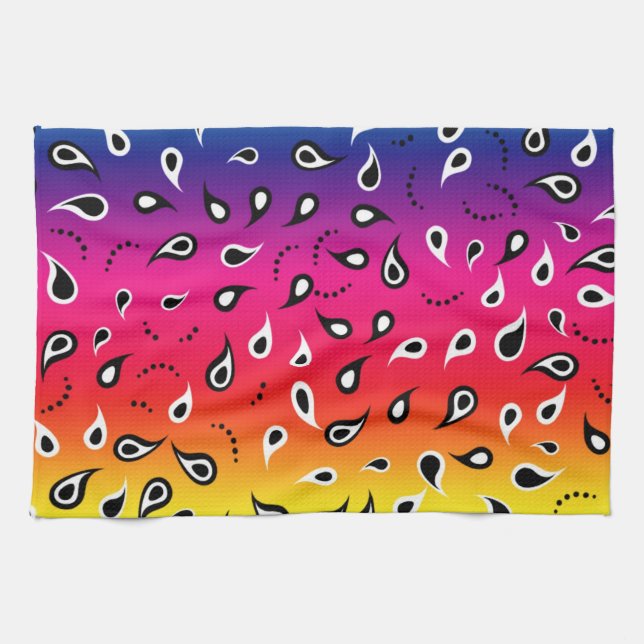 Paisley Rainbow Geschirrtuch (Horizontal)