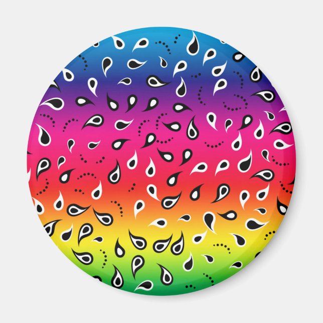 Paisley Rainbow Magnet (Vorne)
