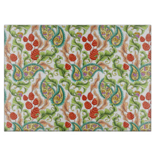 Paisley Red Raspberries Garden Cutting Board Schneidebrett