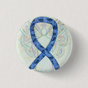 Paisley Ribbon Angel Schilddrüsenkrankheit Button