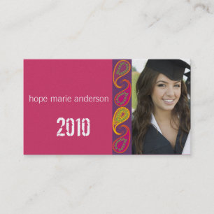 Paisley Senior Pictures Senior Visitenkarte